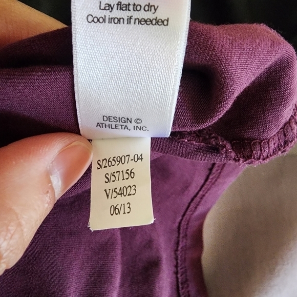Athleta Plum Quarter Zip Ruched Mid-sleeve Athleisure Dress size Small - Picture 7 of 7